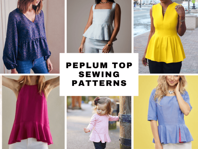 free peplum top sewing patterns for women and kids