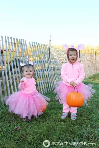 Piglet costumes for toddlers (2 versions)