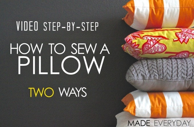 two ways to make a throw pillow