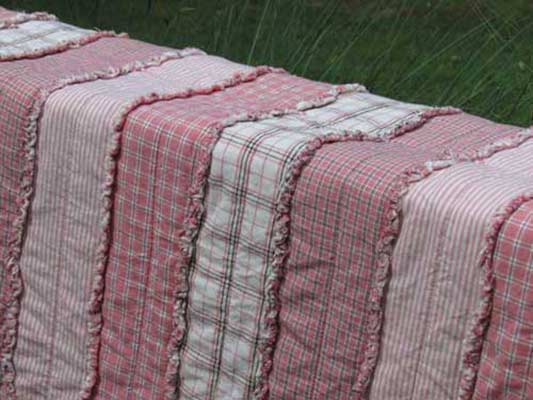 stripes rag quilt pattern
