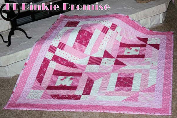 pinkine promise quilt for baby girl