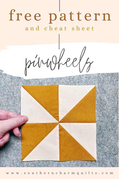 How to make a pinwheel block in multiple sizes