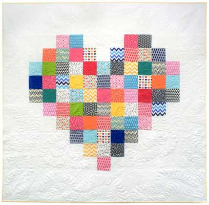 Pixelated heart pattern