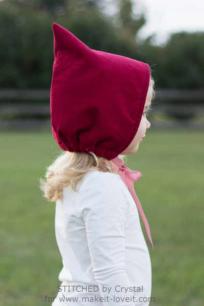 Kids’s pixie bonnet
