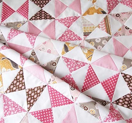 classic pink baby girl quilt