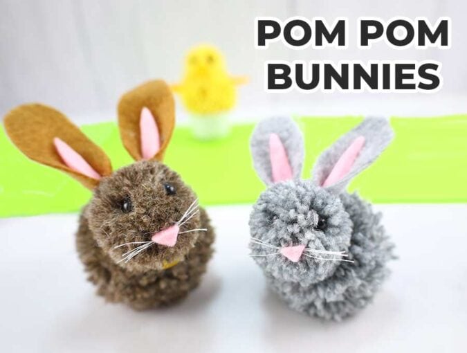 how to make a pom pom bunny