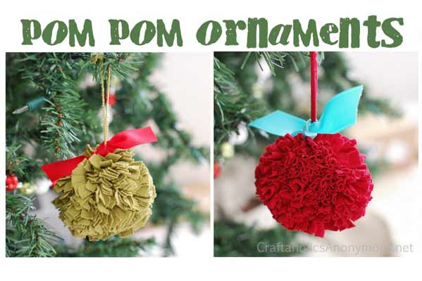 Pom pom ornaments