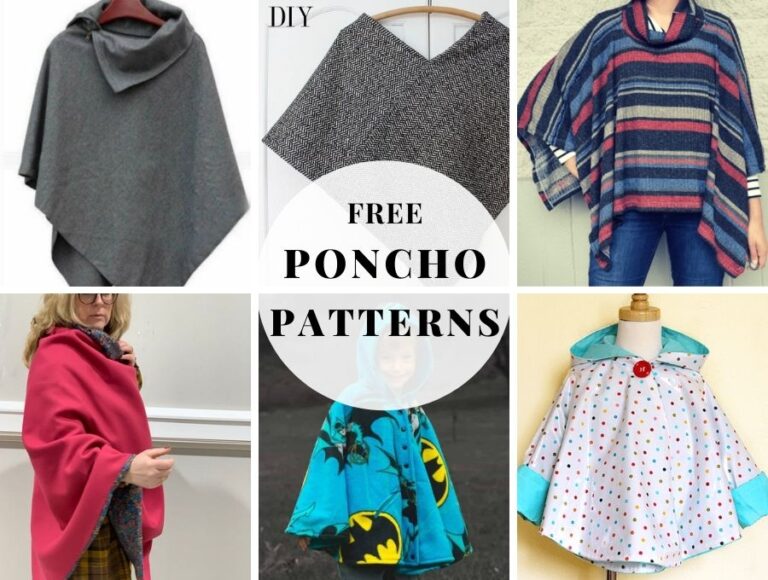 20+ Easy Poncho Sewing Patterns for Women, Men and Kids