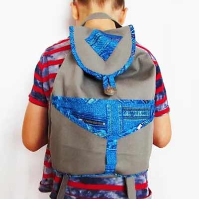 Pre-schoolers’ Drawstring + Flap Backpack