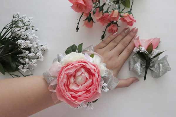 How to make a wrist corsage on sale with silk flowers