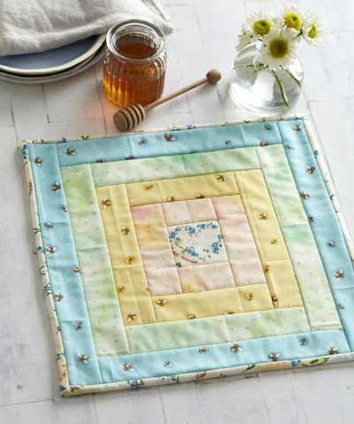 Quilt as you go table mat
