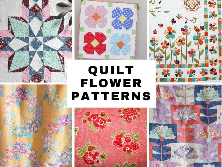 Free download: Flower applique pattern – Quilting
