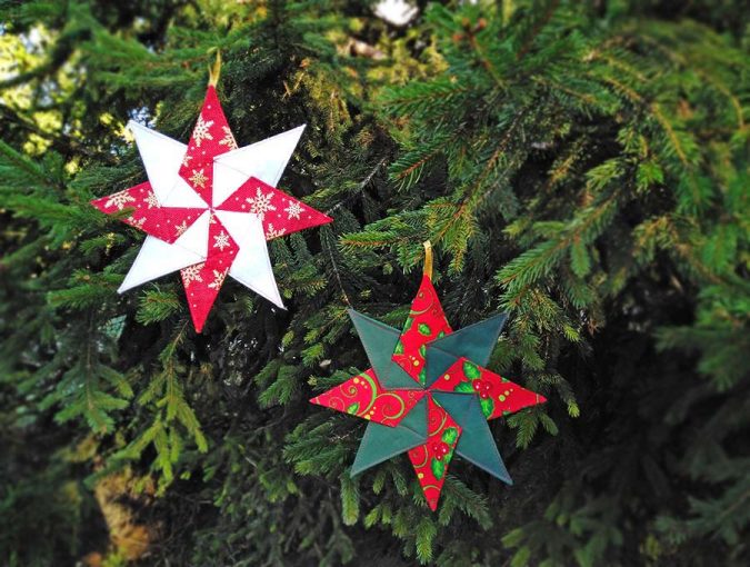 Kaleidoscope Star Quilted Christmas Ornament Pattern