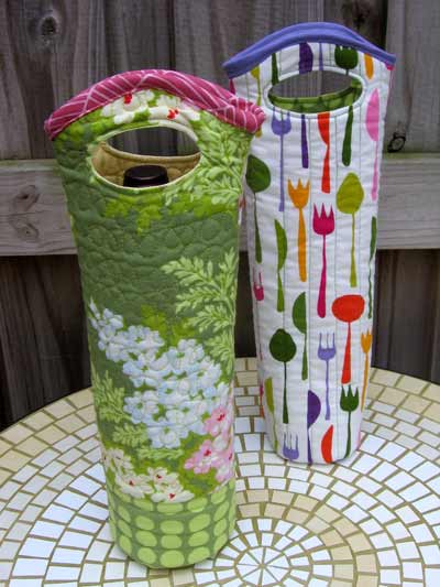 Needle and Spatula: Quilted Wine Tote Sewing Tutorial