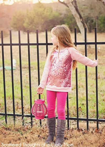 Sequined front Raglan Tunic Top