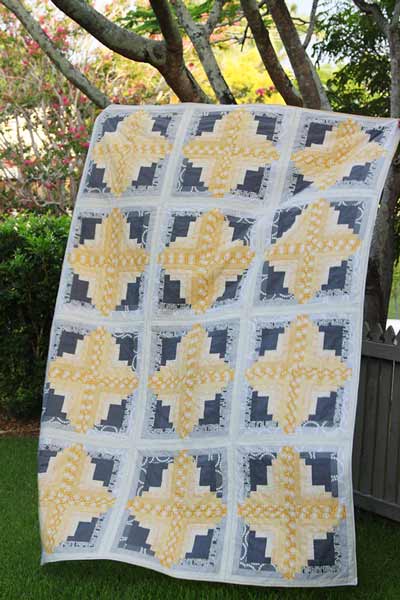 Rectangle Log Cabin Quilt Pattern