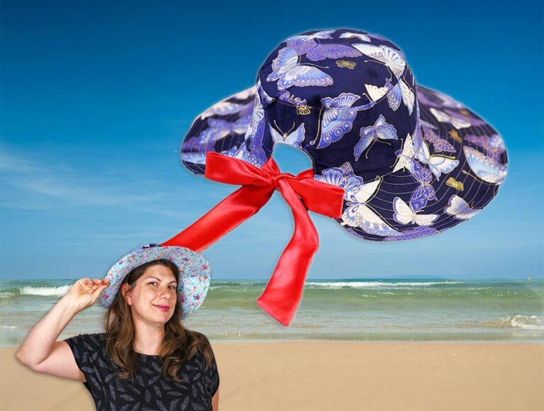 DIY Reversible Back Bow Sunhat [VIDEO + Sunhat Sewing Pattern]