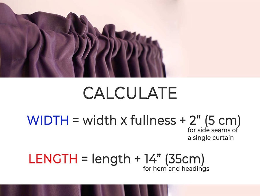 rod pocket curtains calculation for a single curtain