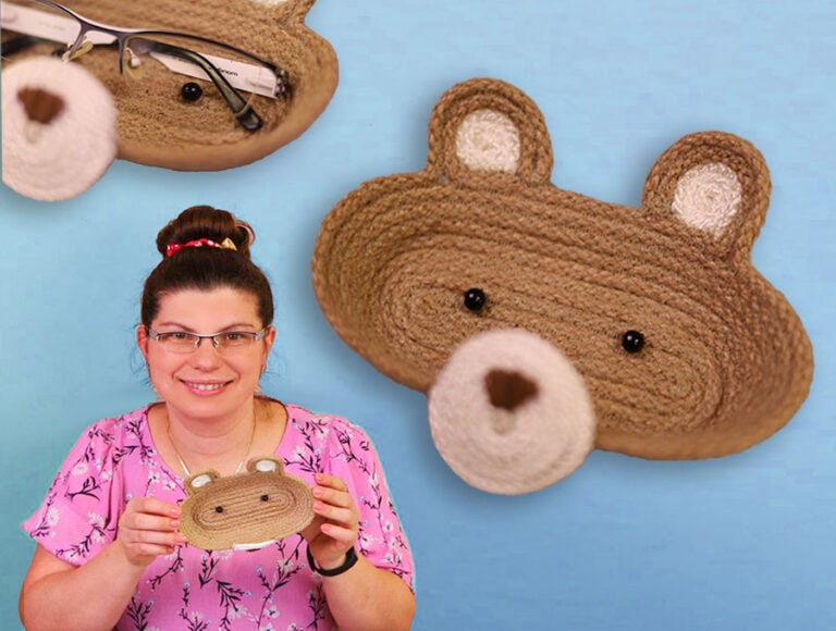 DIY Rope Bear Glasses Holder | Cute Eyeglass Basket to Sew