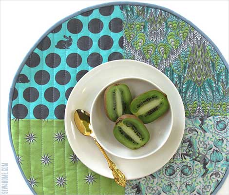 round patchwork placemats