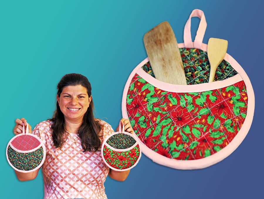 DIY round potholder