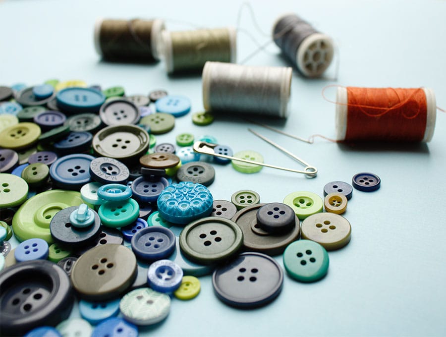 save money sewing by saving buttons and zippers