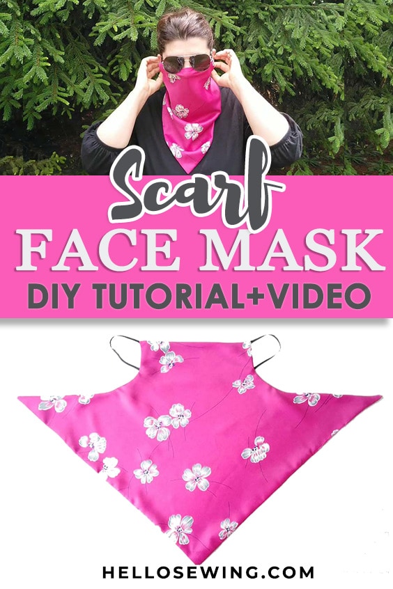 DIY Scarf Face Mask (Sewing tutorial+Free Pattern)