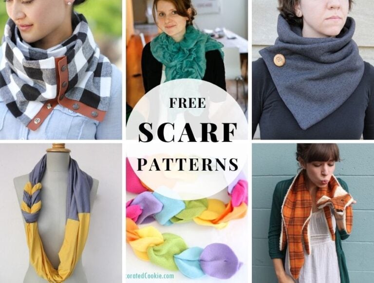 20+ Free Scarf Sewing Patterns for Adults and Kids