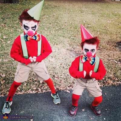 Scary kid clowns