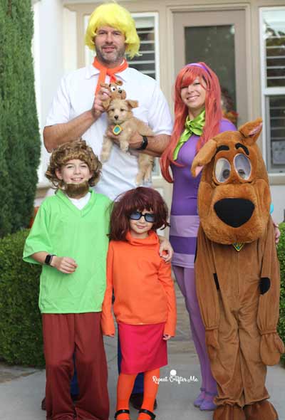 Scooby doo gang costume for a family