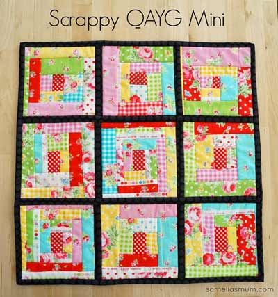 Scrappy Quilt As You Go MINI Quilt