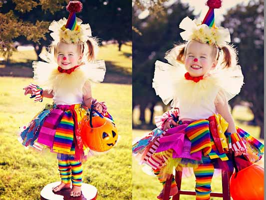 Scrappy girly clown costume