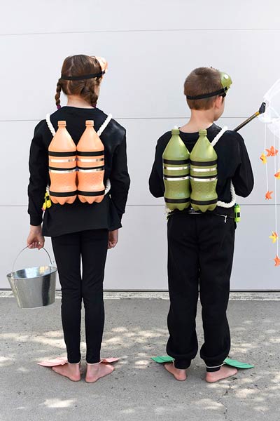 scuba divers - halloween costume for brother and sister