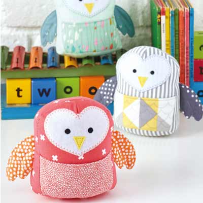 Owl softie with free sewing pattern