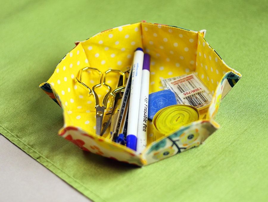 sew round trinket tray