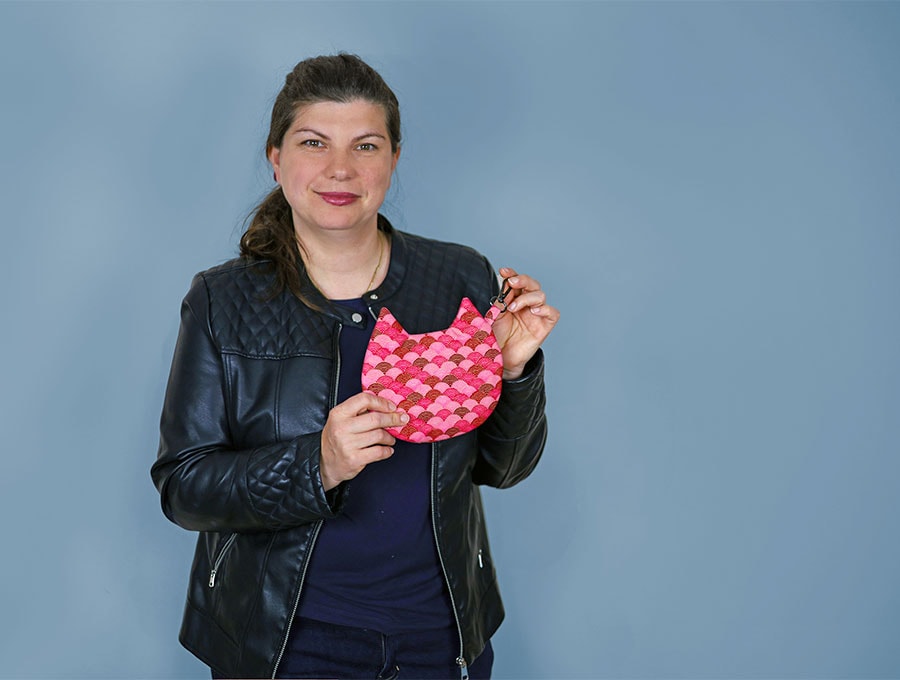 sewing a cat zip pouch