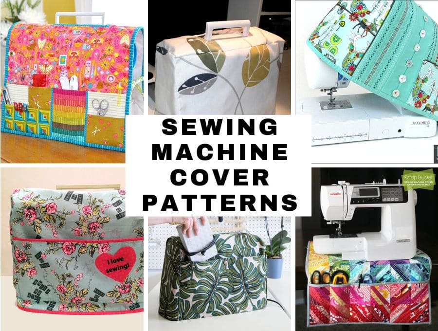FREE patterns for both a sewing machine and serger cover. Step by