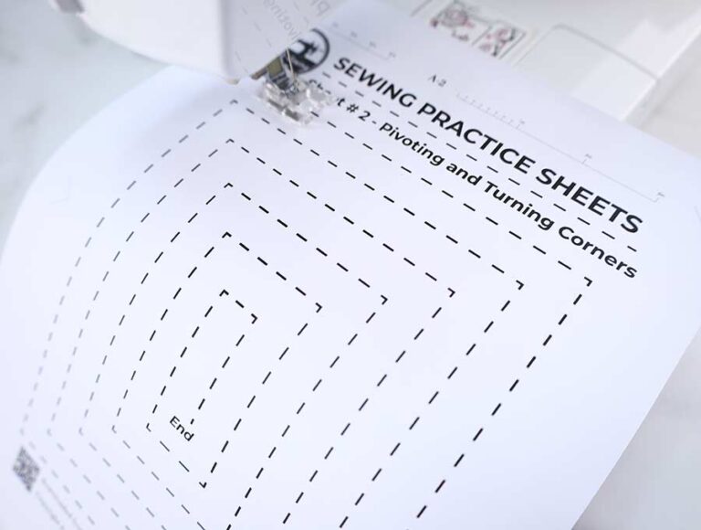 Printable Sewing Practice Sheets To Perfect Your Stitches ⋆ Hello Sewing