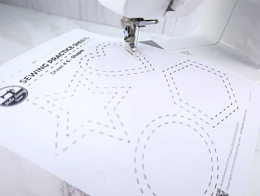 Printable Sewing Practice Sheets To Perfect Your Stitches ⋆ Hello Sewing