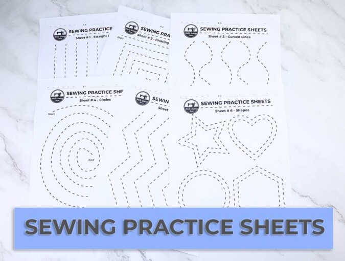 sewing practice sheets - all together