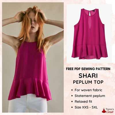 Shari peplum top