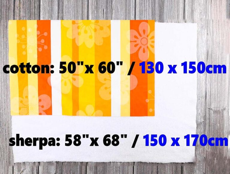 How To Make A SelfBinding Sherpa Fleece Blanket ⋆ Hello Sewing