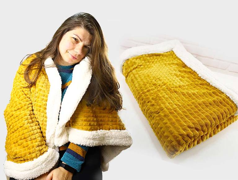 How to Make a Self-Binding Sherpa Fleece Blanket