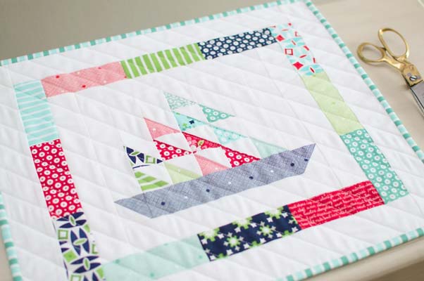 ships and sails small quilt