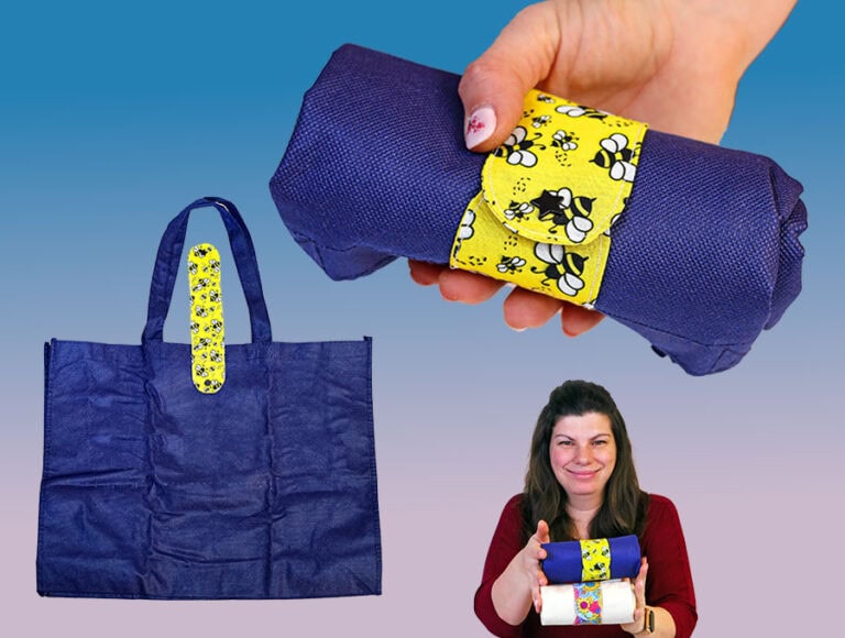DIY Shopping Bag Keeper // Organize your shopping bags // Bag keeper sewing pattern