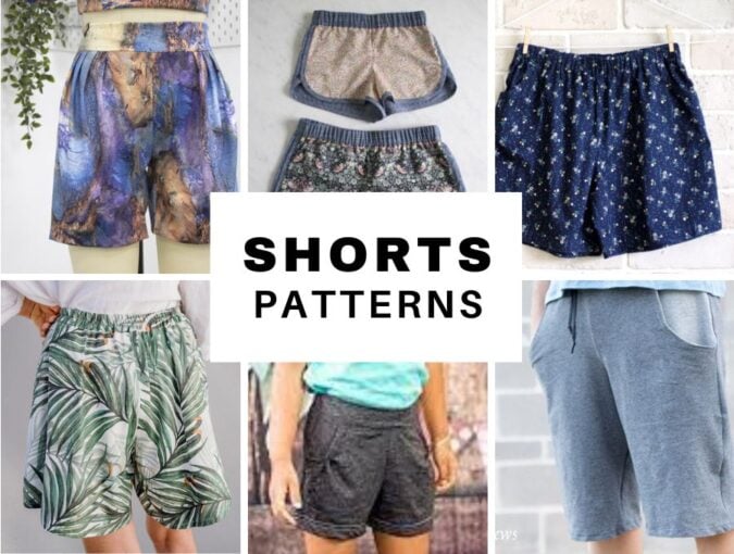 Womens Shorts Pattern, Plus Size Digital Sewing Pattern in 8 Sizes