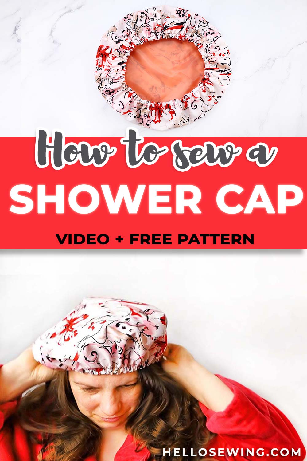 DIY Shower Cap How To Sew A Shower Cap In 10 Minutes ⋆ Hello Sewing