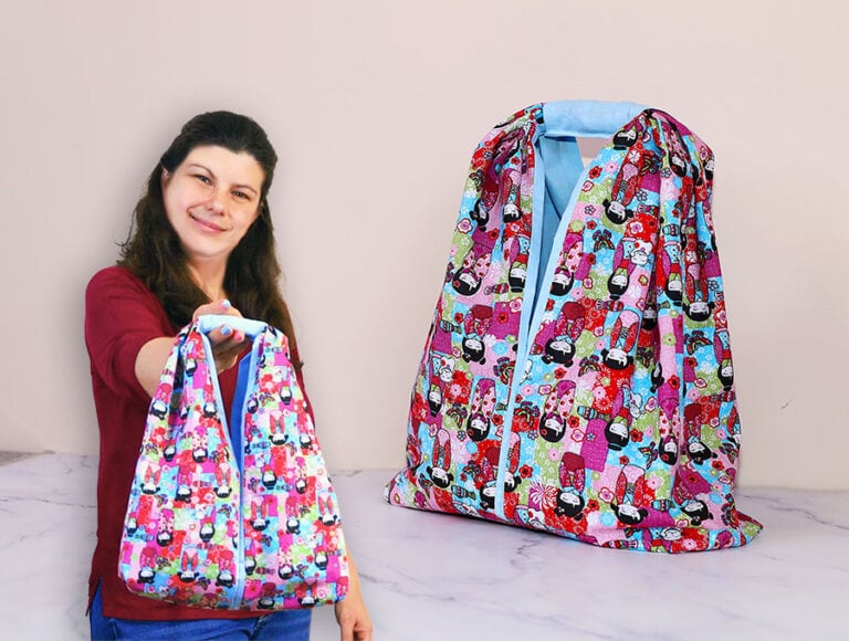 Simple Bag without Zipper // Free tote bag pattern
