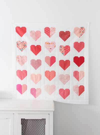 Simple hearts quilt