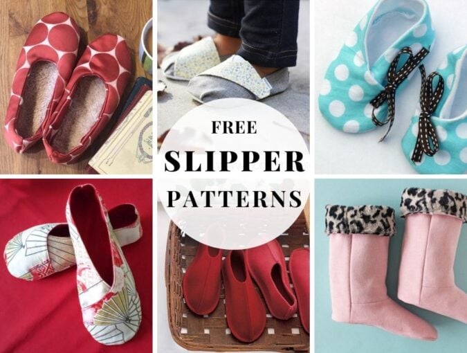 How to make a pattern, and sew fleece slippers, sewing for